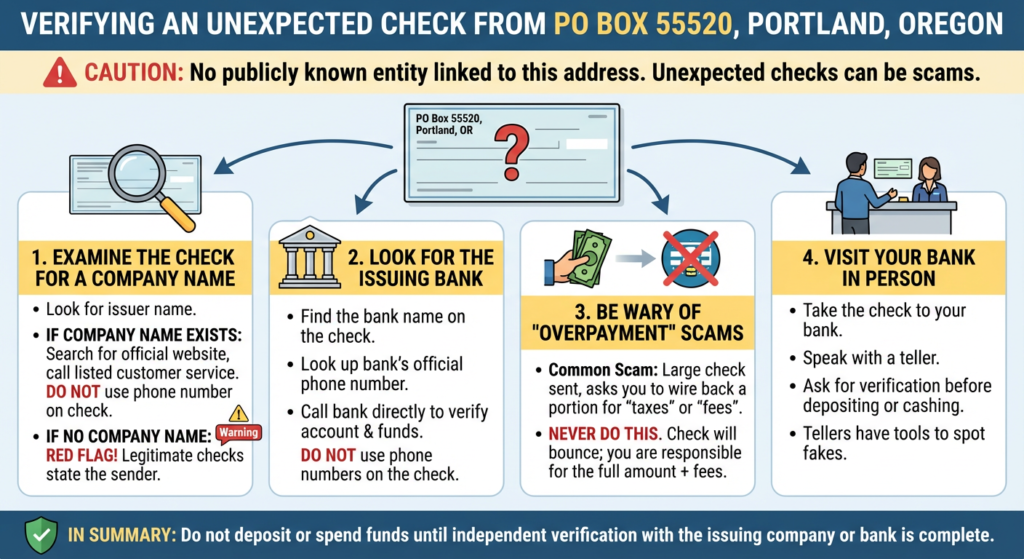 po box 55520 portland oregon check